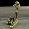 Meditation Fog Incense Stick Holder Vintage Metal Sitting Frog Incense