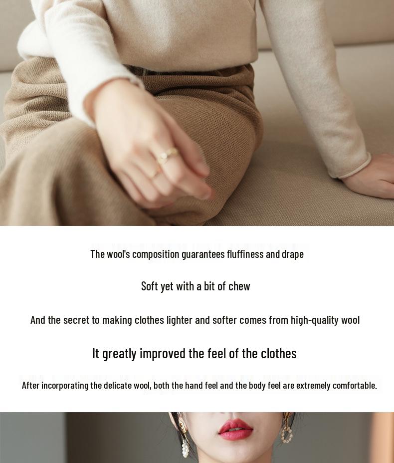 Chic Wool Knit V-Neck Cardigan: Casual, Loose Fit, Slimming, Long Sleeve Sweater for Women (Autumn/Winter)