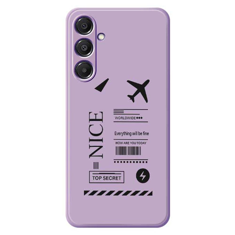 For Samsung Galaxy A16 5G/4G Case Boarding Ticket Pattern Printing Straight Edge TPU Phone Back Cover