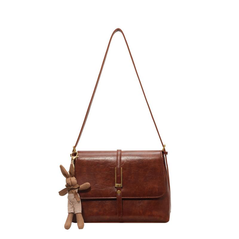 Große Tasche, Damen-Umhängetasche 2024, neue Herbst- und Winter-Retro-Umhängetasche, beliebte kleine quadratische Tasche in diesem Jahr