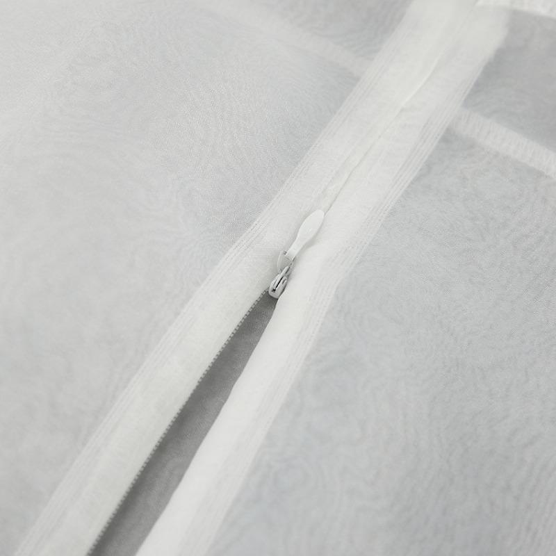 Fustă Sexy din Plasă Transparentă Femei Alb Talie Înaltă Fantă Largă Fuste Lungi Toamnă Modă de Stradă Club Petrecere Fustă Femeie