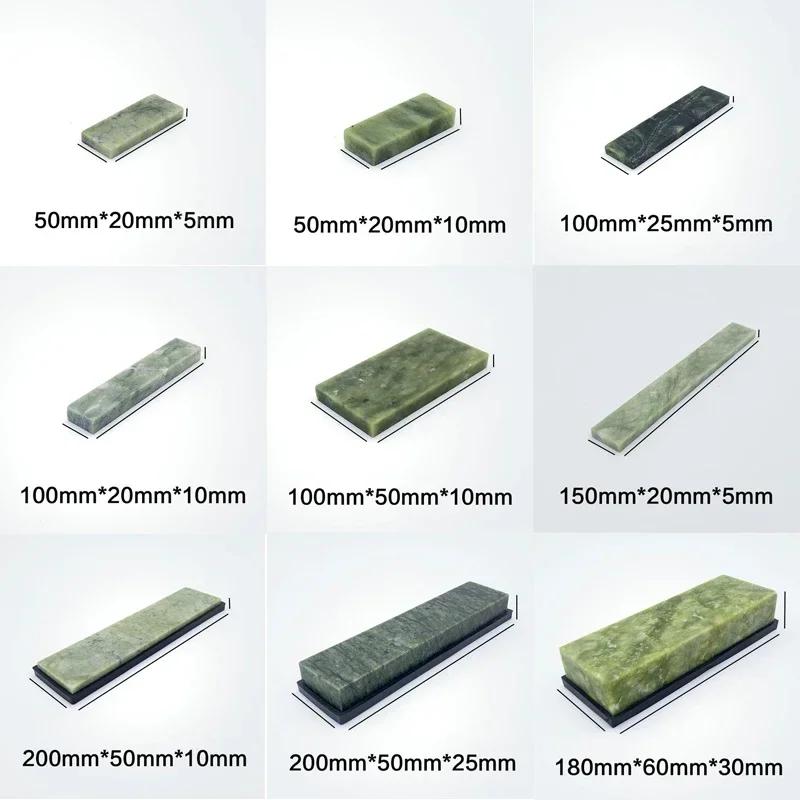 Natural Green Agate Sharpening Stone Whetstone Fine Grinding Polishing Shaved Bar Kitchen Knife Sharpener Honing Tool10000 Grit