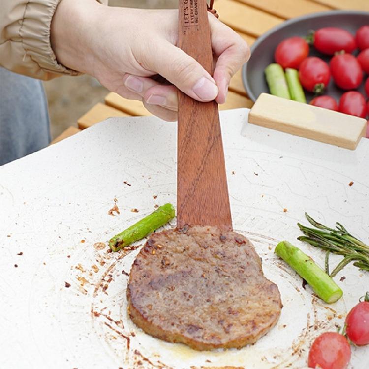 Durability Wood Spatula Comfortable Grip Spatula Portables Safe Spatula for Outdoor Grilling and Home Cooking