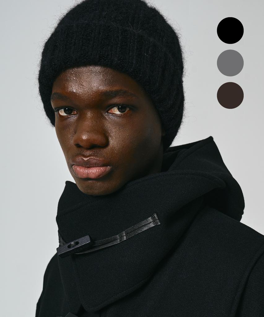 NOIRER Mohair Ribbed Wool Beanie (3 Colors)