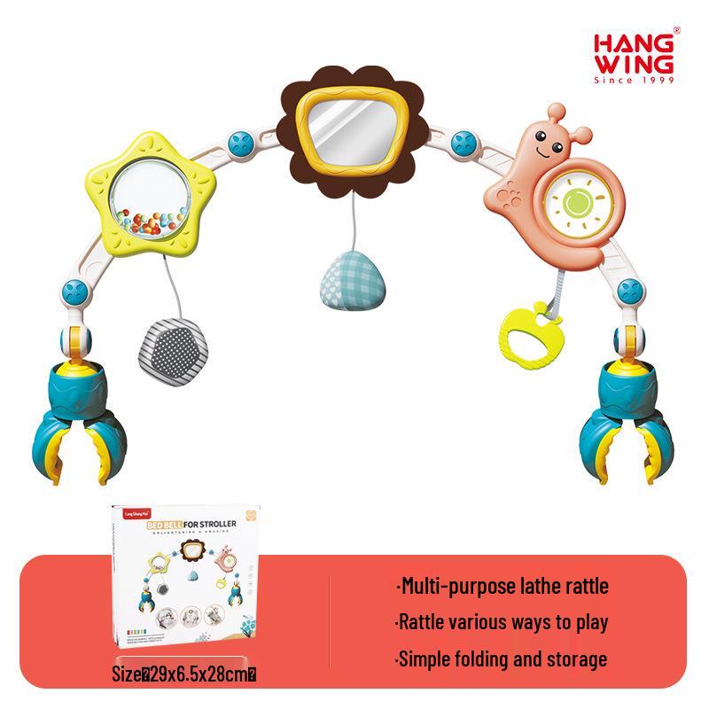 

Бестселлер для новорожденных, мобильная игрушка: Многофункциональная погремушка-вертушка «Два в одном» и успокаивающая игрушка для автомобиля для раннего развития.