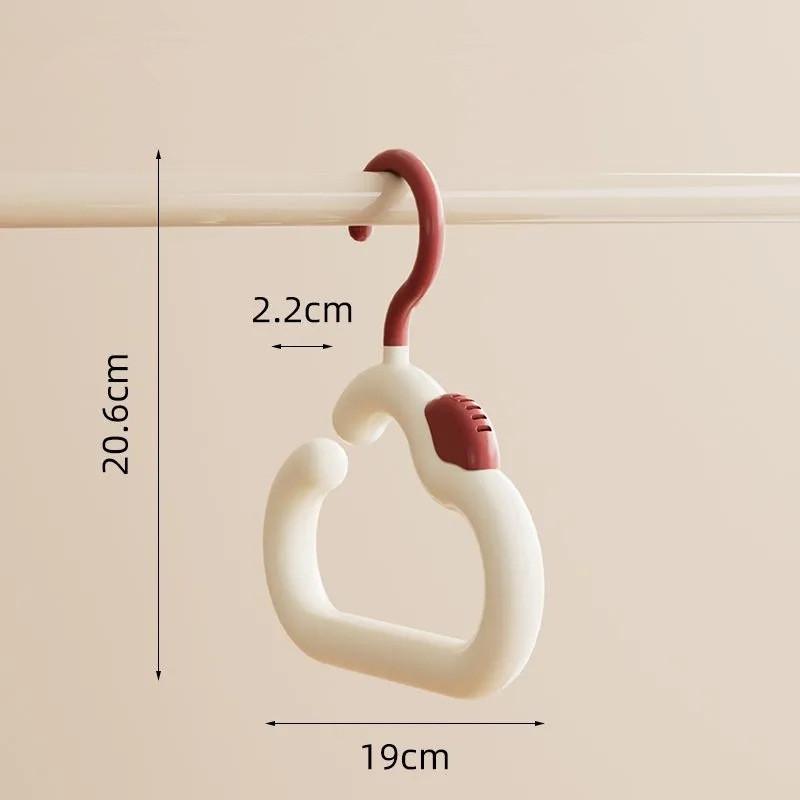 Rotatable Hat Storage Clothes Hanger Multi-Function Hook Home Use Plastic Coat Hanger Adult Closet Storage Cloud Shaped Hooks