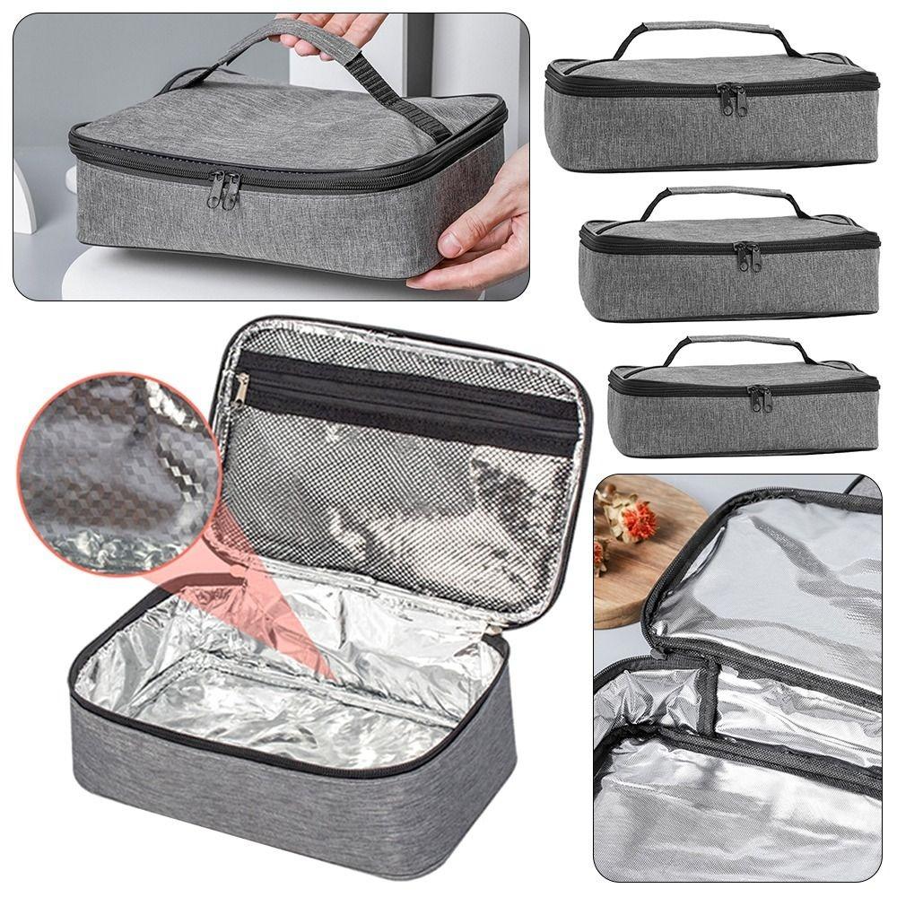 Square Thermal Lunch Bag Large Ice Pack Insulated Cooler Storage Bags Thicken Snack Bag Food Carrier Breakfast Organizer