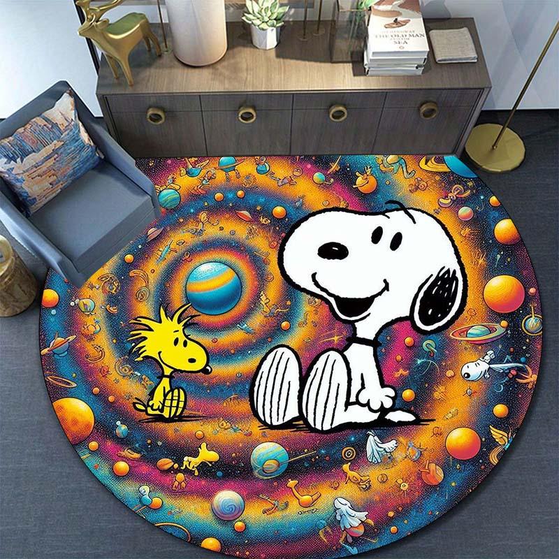 Lucky Red Rose Printed Round Carpet Anti Slip and Easy To Clean Ideal Carpet for Home or Vacation Homes Durable and Affordable