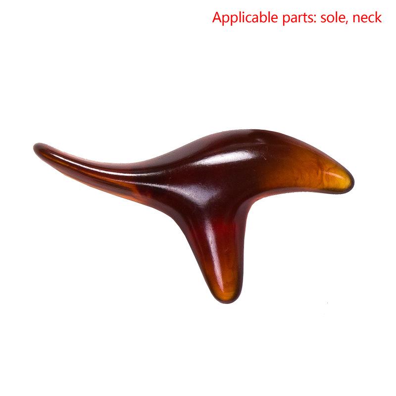 

Янтарная смола, воск, треугольник, массажер для ног, Гуа Ша, акупунктурный инструмент шиацу