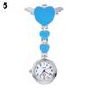 Women Lady Cute Love Heart Quartz Clip-on  Nurse Pocket Watch