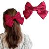Shiny Big Ribbon Barrette, Red, Ribbon Clip, Lolita, Dreamy Cute, Gothic Lolita Hair Clip, Hairpin, Hair Accessory [Used]