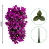 2pcs Artificial Hanging Bougainvillea Flowers, 55cm Silk Trailing Vines With Lifelike Petals And Leaves For Outdoor Balcony