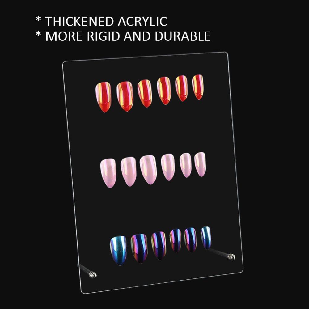 Double-Sided Display Clear Acrylic Nail Art Display Frame Nail Art Design