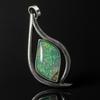 CERTIFIED Natural Australian Opal 39.75 Ct 925 Sterling Silver Fancy Pendant