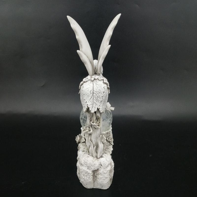 Angel Garden Figurine Outdoor Garden Statue Fairy Garden Figurine with LED Solar Light for Garden Lawn Yard Decoration