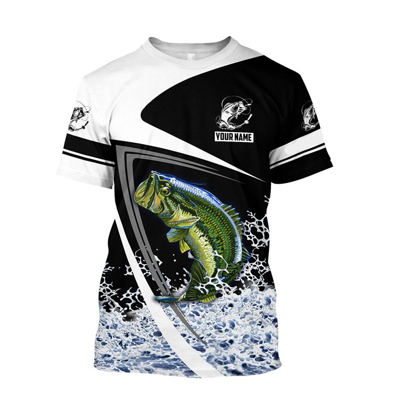 Summer Fashion Tide Boy Sea Fishing Fish Graphic 3D Printed Oversized O-neck Short Sleeve Sailor Suit Comfortable Casual Shirt