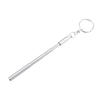 Stainless Steel Telescopic Pen 2 in 1 Multifunctional Extendable Keychain Pen Silver with Key Ring Retractable Ballpoint