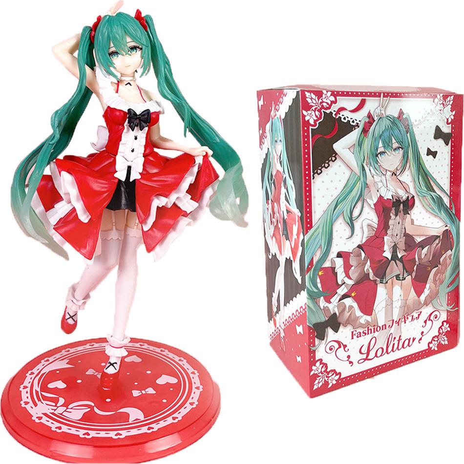 Sale Hatsune Miku Anime Figure Toys Cute Anime MIKU Standing Position PVC Action Figurine Kawaii Cartoon Model Doll