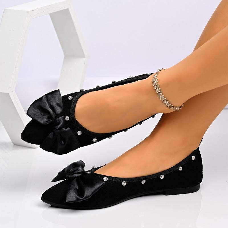 

French Pointed Toe Winter 2026 Single Shoes Riveted Block Heel British Style Plus Size Flats 43 чорний