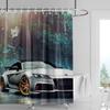 Auto Muster Duschvorhang Wasserdichter Badezimmer Trennvorhang Badezimmer Duschvorhang Haken