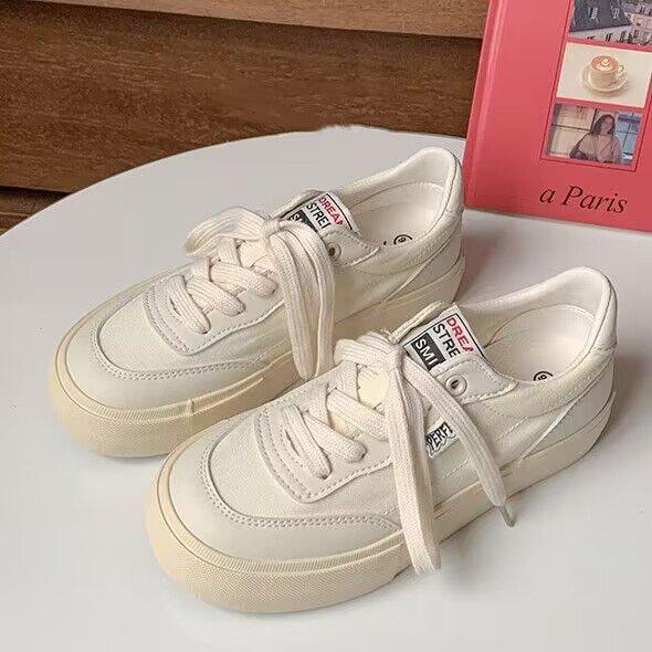 

2025 autumn boutique rubber PU flat baseplate shoes soft and not tired feet casual single shoes women s fashion sports white shoes 40