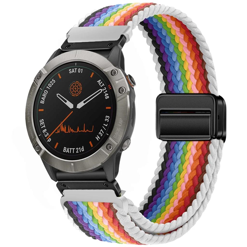 22 26mm Elastic Quick Fit Nylon Strap Enduro2 Wristband For Garmin Fenix5 5XPlus 6 6XPro 7 7XPro 8 Bracelet Tactix7Pro WatchBand