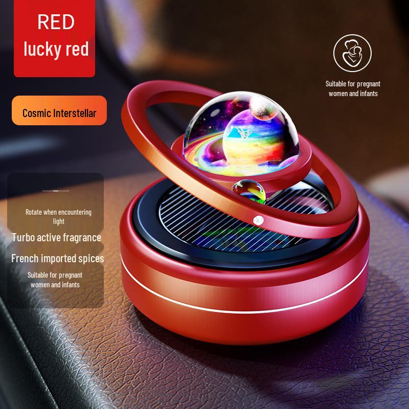 Solar-Powered Rotating Car Aromatherapy Ornament