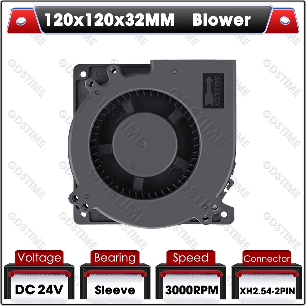 1pcs Gdstime 120mm 12cm Blower Fan  5V 12V 24V 48V 110V 115V 220V 240V 120X120X32mm Ball Computer Radial Turbo Fan Cooling Fan