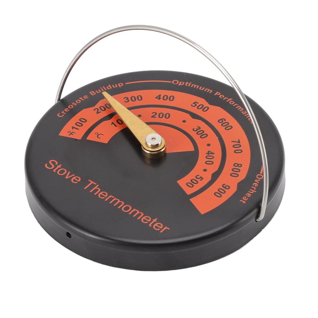 Magnetic Stove Thermometer Bimetal Wide Scale Range Stove Temperature Meter for Home Fireplace
