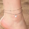Cute Bear Cat Double Layer Beads Chain Foot Bracelet Women Stainless Steel Animal Elephant Octopus Summer Accessories Jewelry