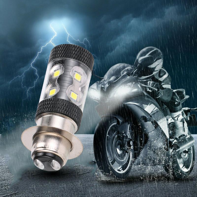 1 Pair H6/p15d 10smd 50w H6m Motorcycle Led Headlight Bulb 1000lm 6000k Dc12v-24v 360 Degrees