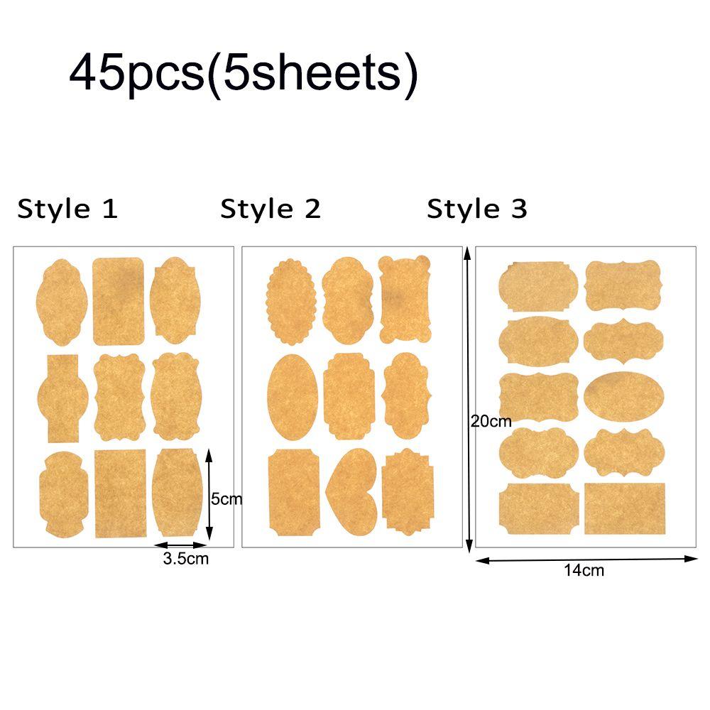 Creative Self Adhesive Cake Decoration Blank Sticky Labels Stickers Packaging Seals Kraft Paper