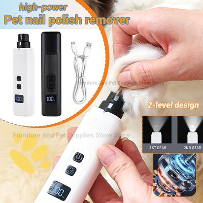 Mașini electrice de tăiat unghii pentru câini mașini de slefuit de unghii, reîncărcabilă prin USB, lumină LED, pentru animale de companie, labe de pisică, consumabile pentru îngrijirea unghiilor