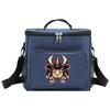 Student LunchBox Portable Cooler Shoulder Lunch Bags Thermal Organizer Handbag Outdoor Camping Storage Boxes Samurai Pattern
