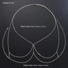 New Sexy Chest Chain Bikin Body Chain for Women Simple Silver Color Summer Harness Decoration Jewelry Beach Party  Accessories