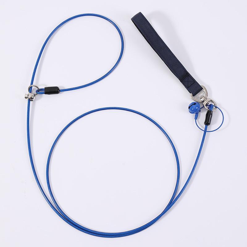 Anti-bite Steel Wire Dog Leash, Dog Chain, Thin Dog, Labrador, Large and Medium-sized Dog Integrated P Leash
