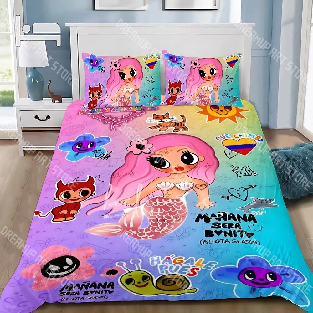 Fashion Karol G Manana Sera Bonito Bedding Set Single Twin Full Queen King Size Bed Set Kids Bedroom Duvetcover Set