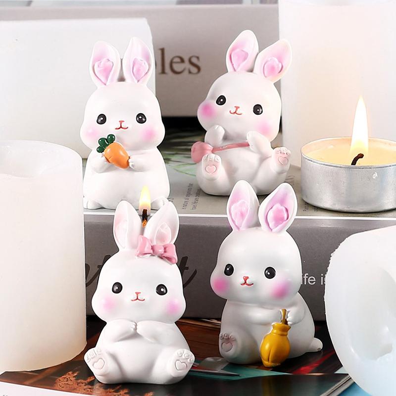Stampi In Silicone Per Pasqua Fai Da Te: Set Da 6 Con Coniglietti 3D Per Resina, Sapone E Decorazioni