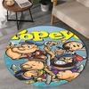 1PC Popeye's Strength Displayed Round Rug, Non-slip Chair Mat, Home Decor, Circle Carpet Perfect for Office, Bedroom, Living Room,Christmas Gift