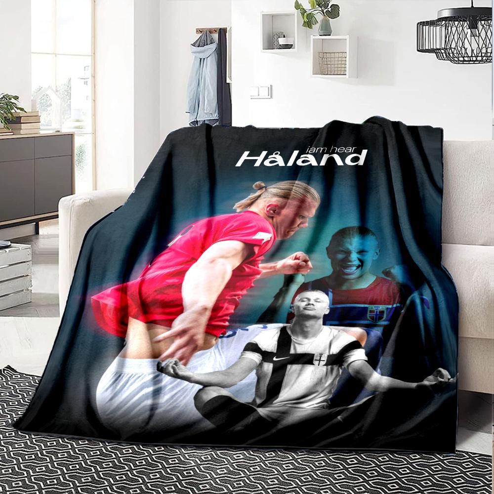 Haaland Blanket Durable Comfort Suitable For Bed Chair Couch Allseason Use Playful Design Birthday Christmas Gift Blanket