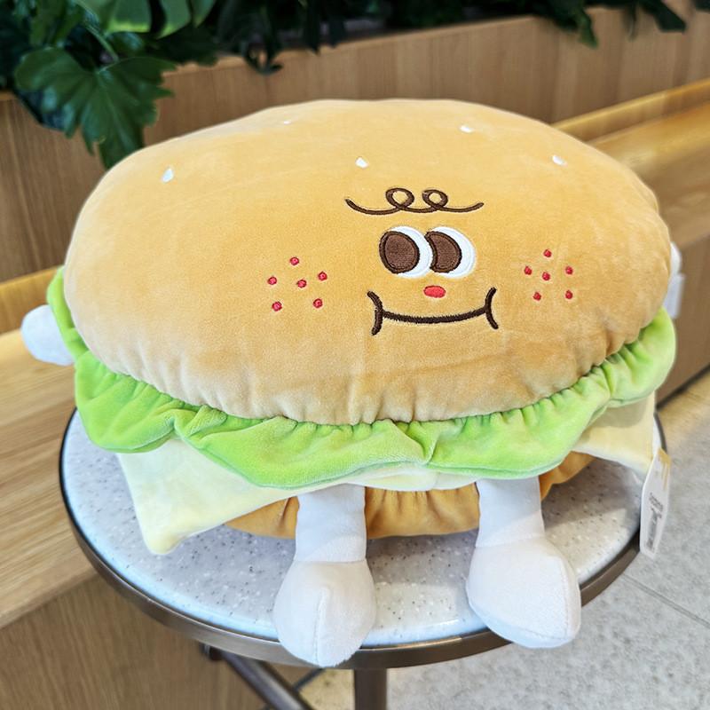 Плюшевый набор подушек-игрушек  Пара: Гамбургер и Картофель Фри  для украшения дивана Hamburger