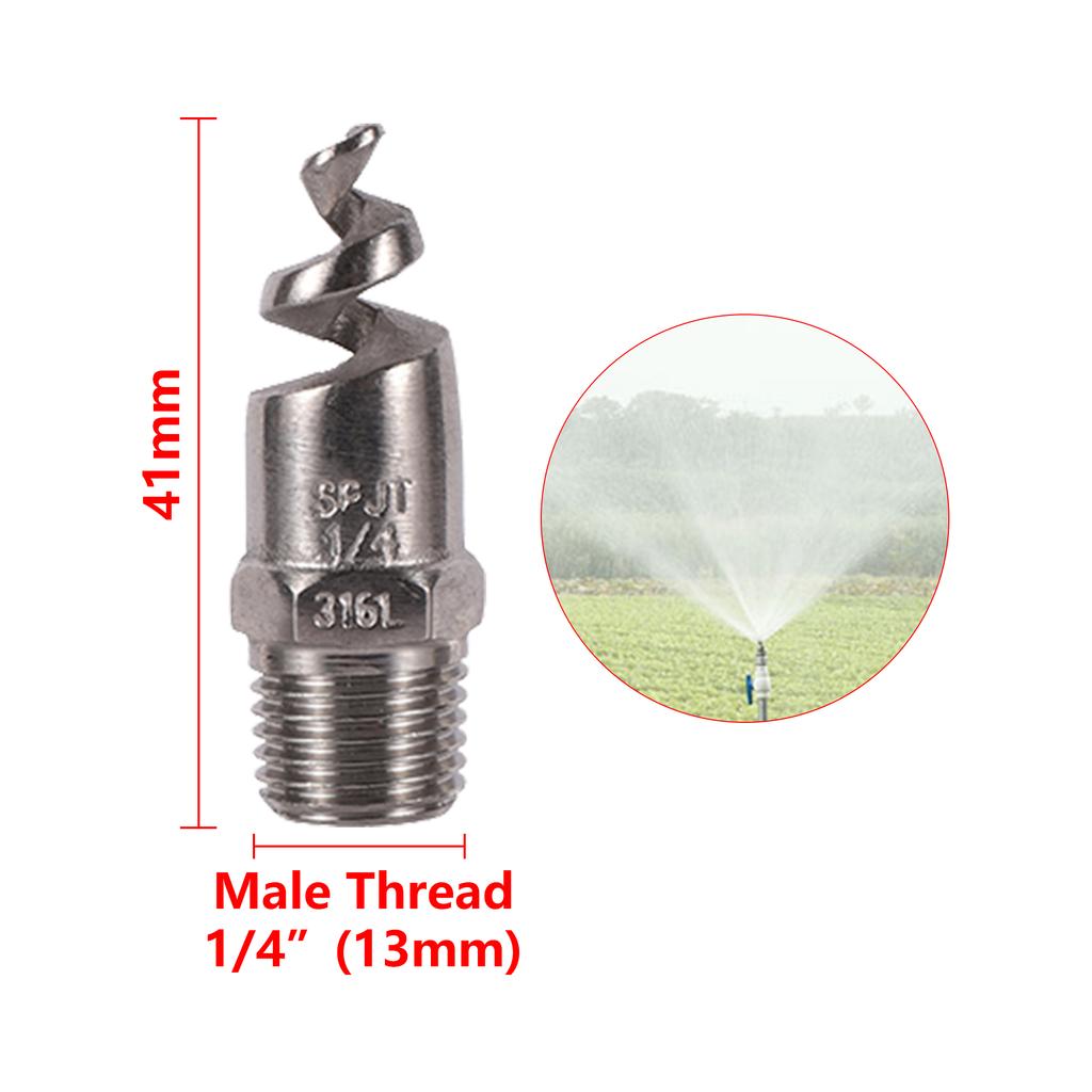 1/4" 3/8" 1/2" 3/4" 1" Male Spiral Cone Spray Nozzle Cooling Tower Cooling Dust Collector Sprinkler Garden Yard Lawn Sprinkler