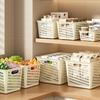 4Pcs Storage Baskets with Handle Large Capacity Hollow Breathable Stackable Decorative Toys Clothes Storage Containers