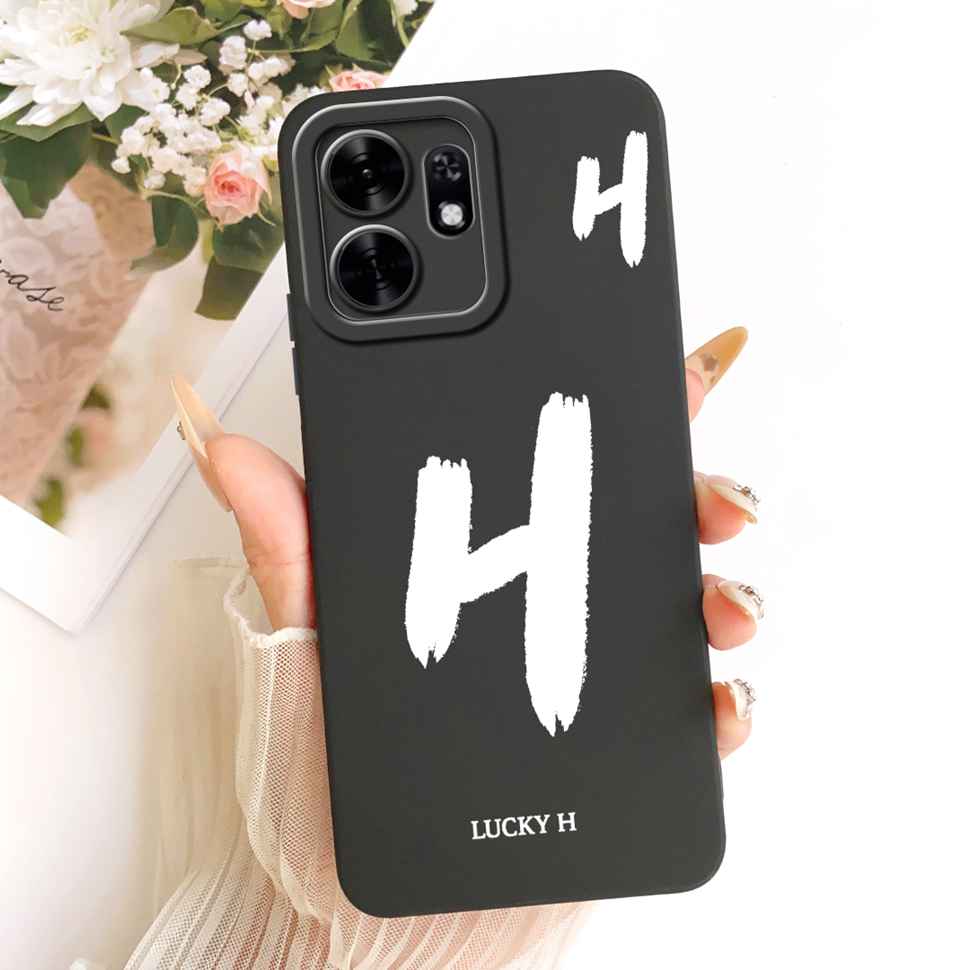 For Honor X6d X6D 5G Case LNA-NX1 Simple Lucky Letters A-Z Silicone Back Cover For Honor Play 60A 60a 5G NLA-AN00 Bumper Shell