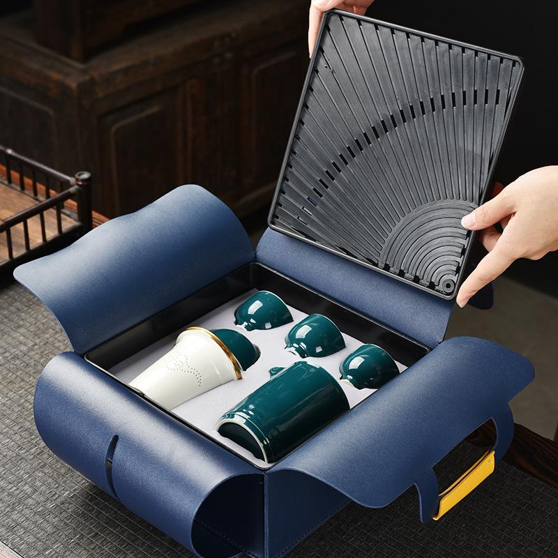 New Ceramic Travel Tea Set Portable Express Cup Company Business Annual Meeting Gift Activities