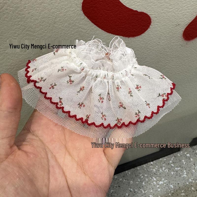 Cotton Patchwork Doll Dress with Lace by Shirley Mei