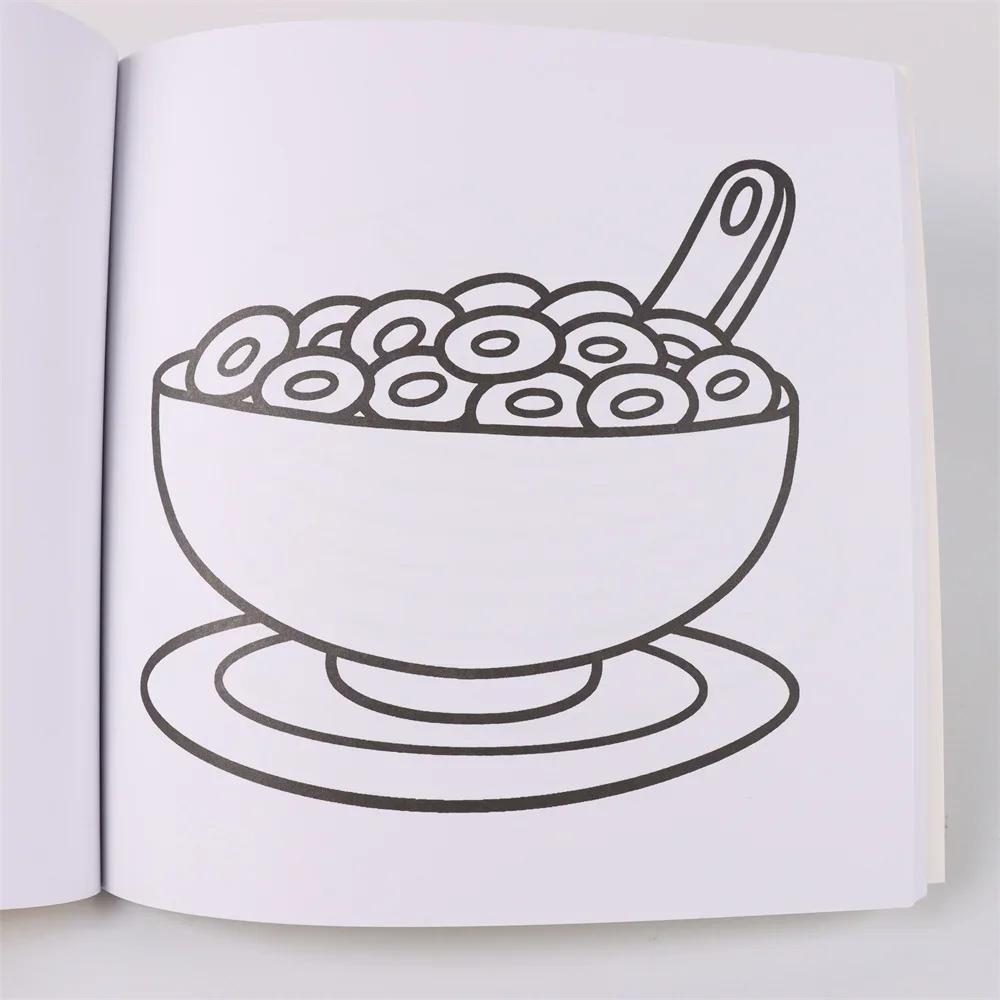 Coloring Book Halloween Ghost Food Drinks for Adults and Teenagers, Featuring Cute Horror Creatures As Painting Gifts