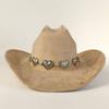 Wildleder Western-Stil Leder Cowboyhut Damen Fedora Hut mit Gürtel doppelwandige Wildleder Krone Cowboyhut Herren Kirchenhut Cowboyhut