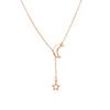 Elegant Choker Necklace with Moon and Star Pendants for Women - Perfect Party Jewelry