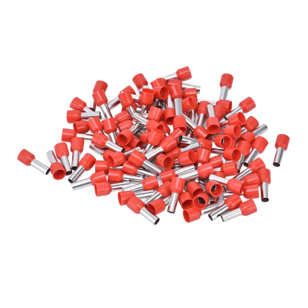 100PCS Insulated Round Tube Terminal Copper Crimp Connector for 8AWG Electrical Wire E10‑12
